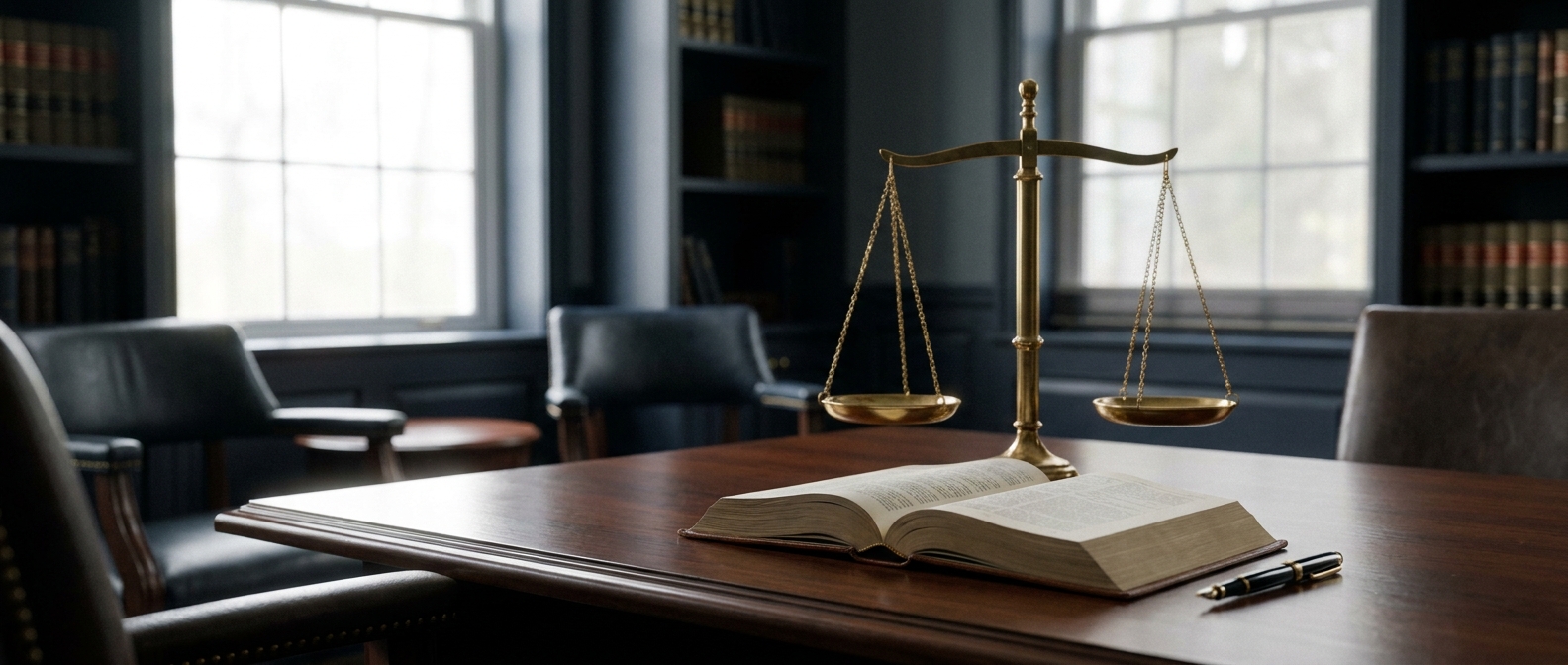 3553(A) Sentencing Factors A Scale Of Justice And Statute Book On An Attorney'S Desk Representing The 3553(A) Sentencing Factors