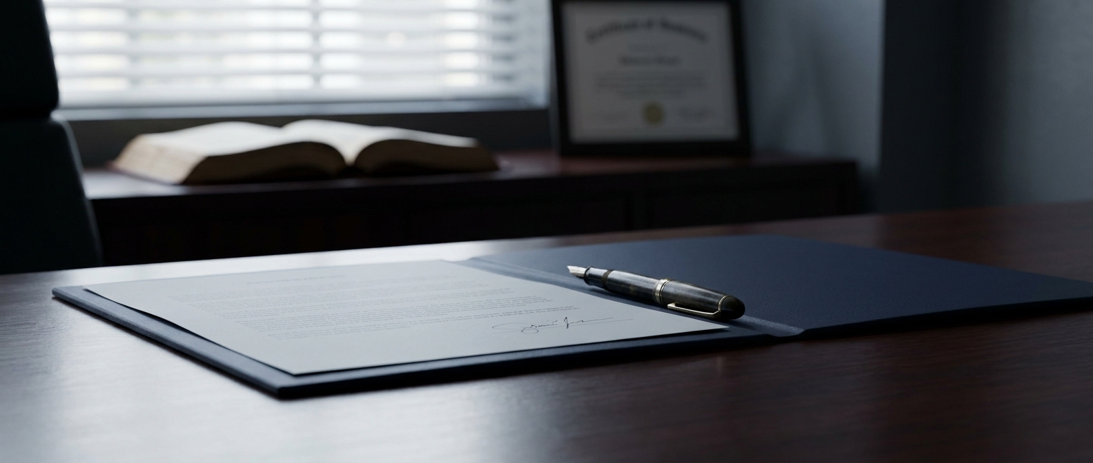 Acceptance Of Responsibility A Signed Legal Document And Pen On An Attorney'S Desk Representing Acceptance Of Responsibility