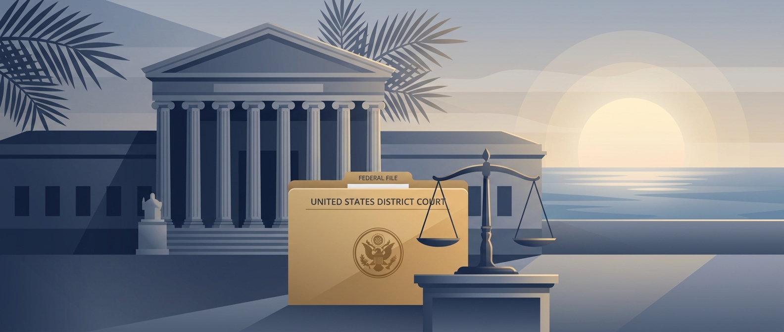 District Of The Virgin Islands Federal Criminal Defense Lawyer Conceptual Illustration Of Federal Criminal Defense In The U.s. District Court Of The Virgin Islands