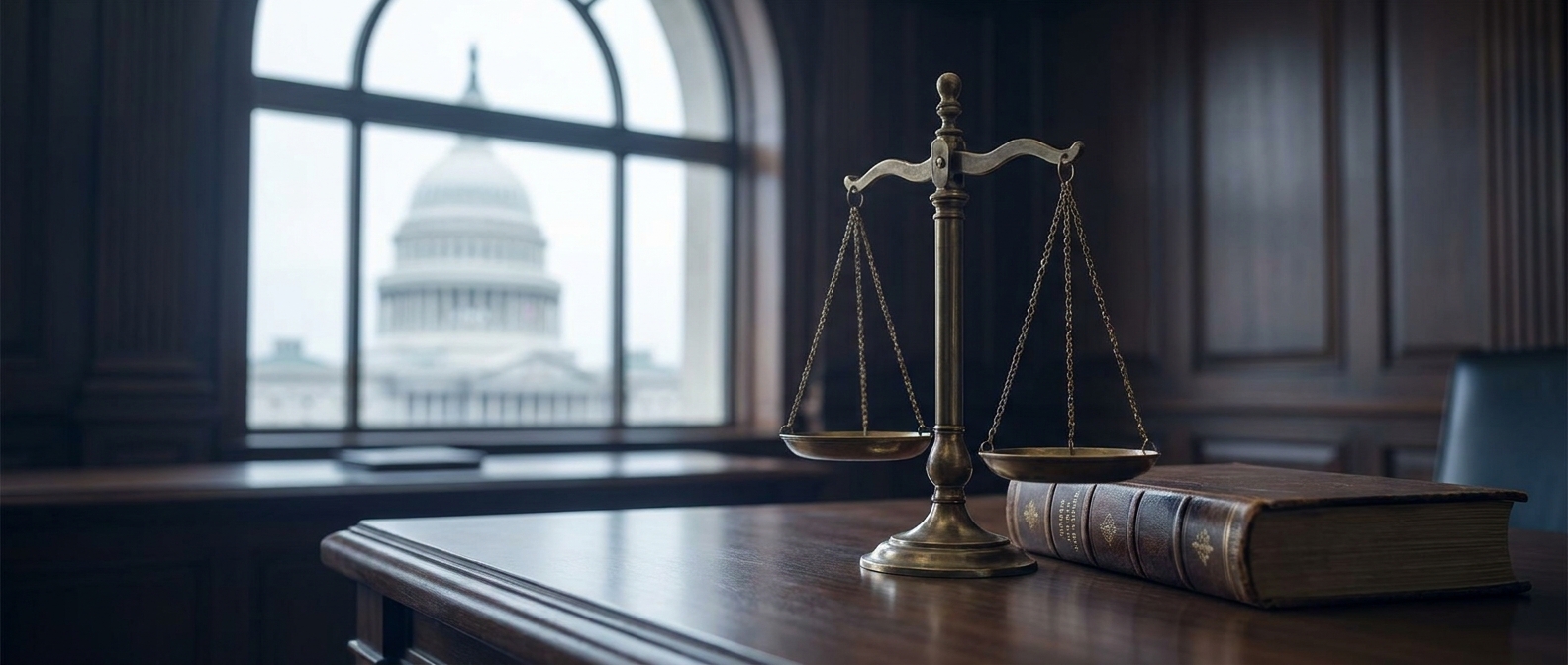Bail Reform Act A Scale Of Justice On An Attorney'S Desk Representing Federal Pretrial Detention And Bail Decisions