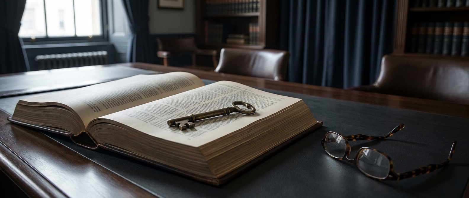 Safety Valve Federal Sentencing An Open Statute Book And Key On An Attorney&Amp;Apos;S Desk Representing The Federal Safety Valve
