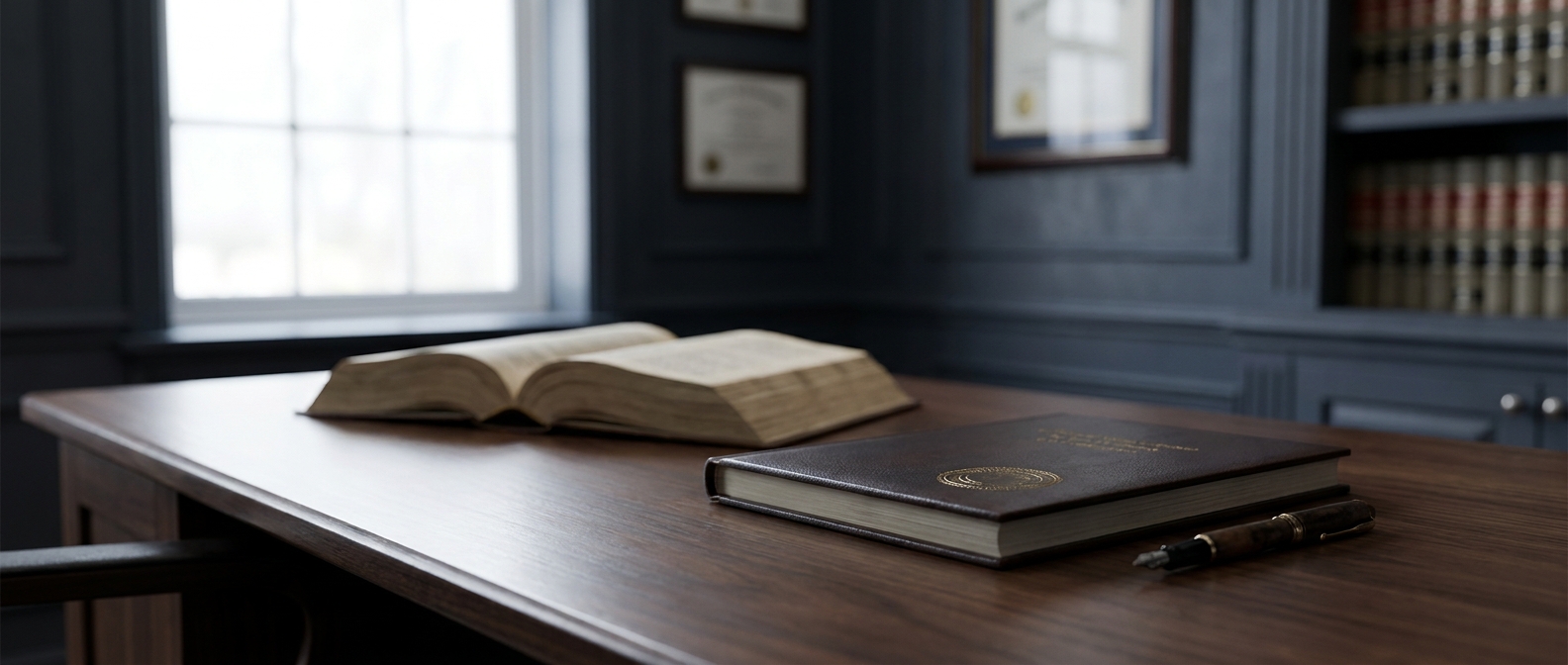 First Step Act A Bound Legislative Document On An Attorney'S Desk Representing The First Step Act