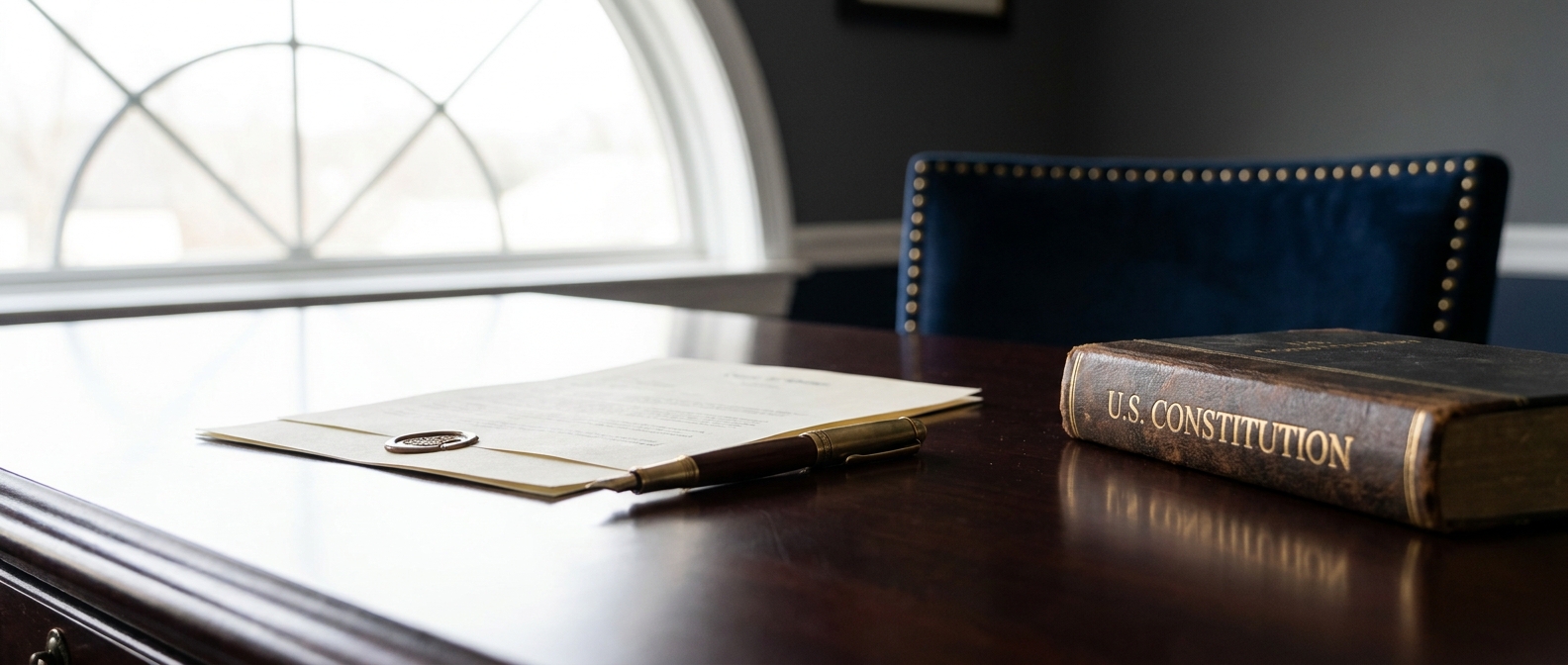 Clemency Lawyer An Official Sealed Document And The U.s. Constitution On A Desk Representing Presidential Pardons And Clemency