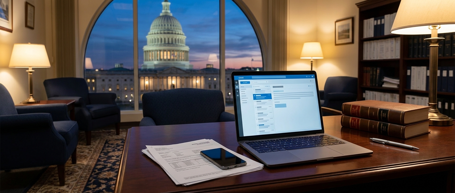 Wire Fraud Lawyer Wire Fraud Lawyer Reviewing Electronic Communications And Financial Records At A Federal Defense Firm